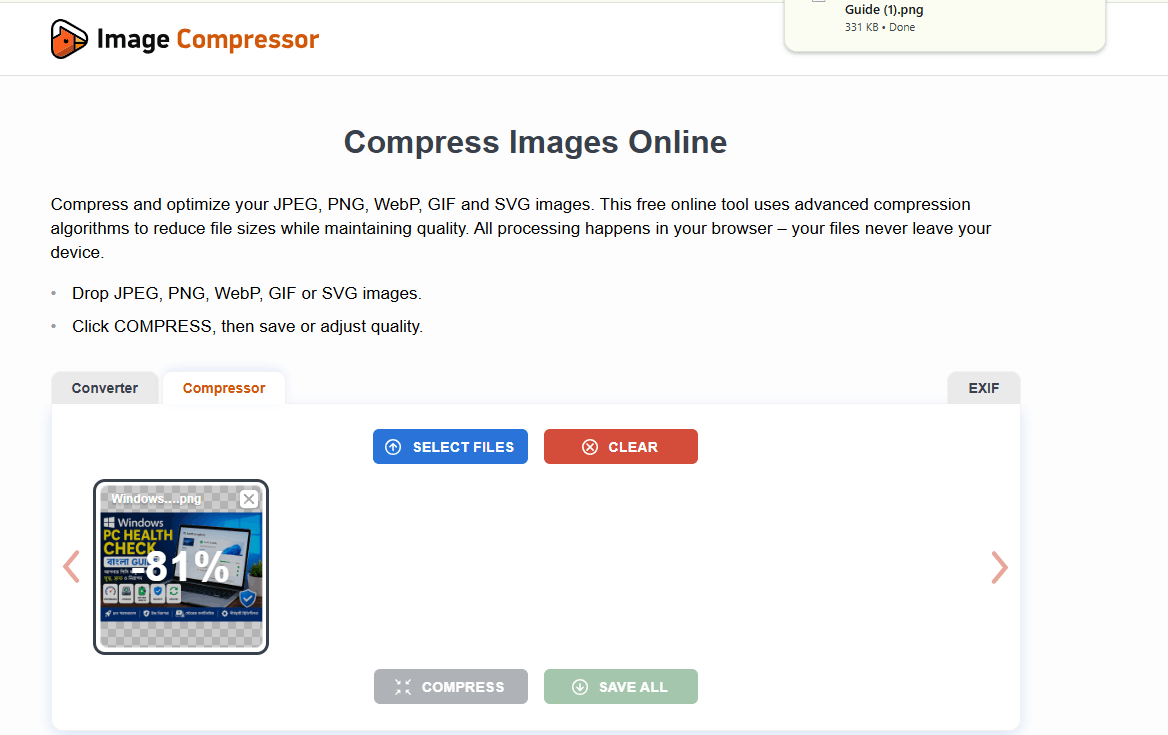 Image Compressor Online Bangla