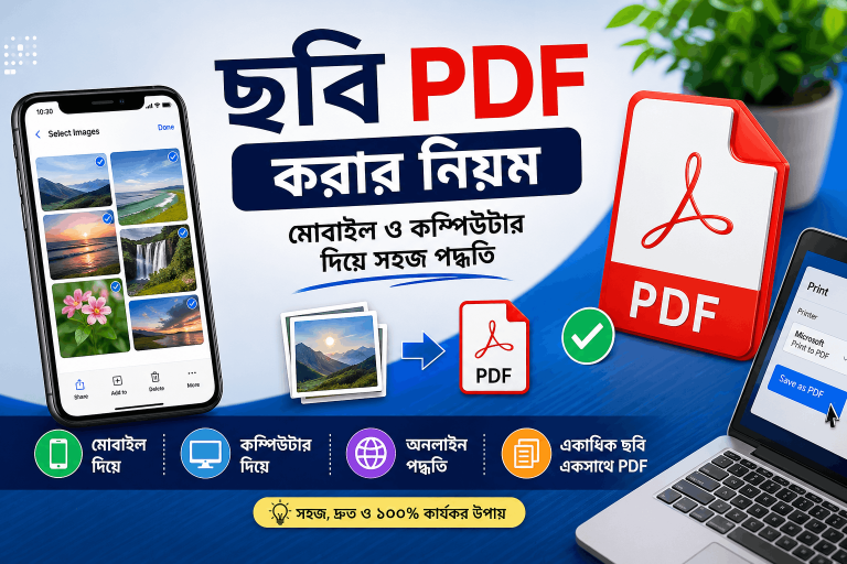 ছবি পিডিএফ করার নিয়ম