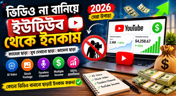 ভিডিও না বানিয়ে ইউটিউব থেকে ইনকাম