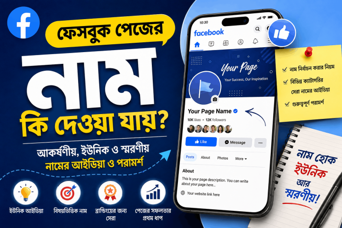 ফেসবুক পেজের নাম কি দেওয়া যায়?