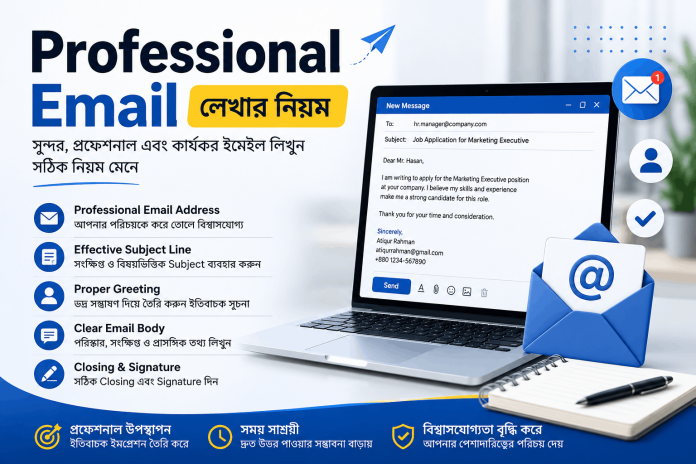 Professional Email লেখার নিয়ম Professional Email লেখার নিয়ম